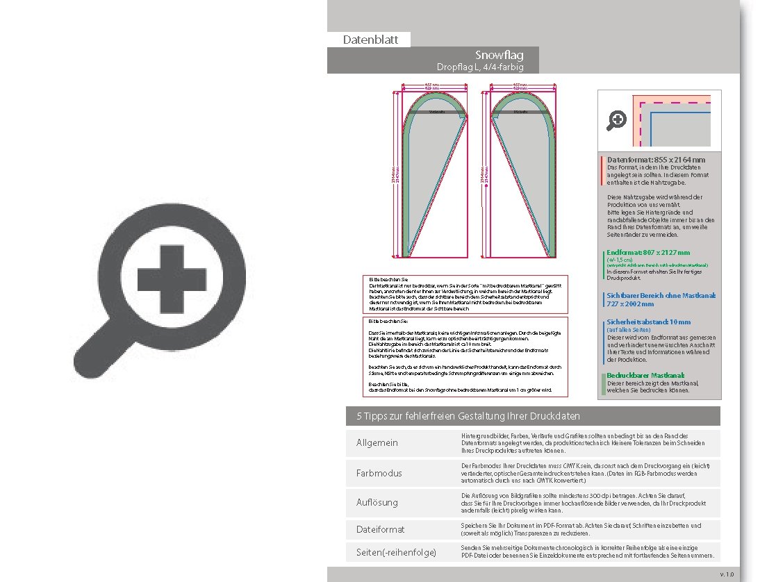 Product Bild snowflag_premium-drop_large__4_4-farbig_bedruckt_inkl__gest__nge_und_kreuzfu__+wassertank